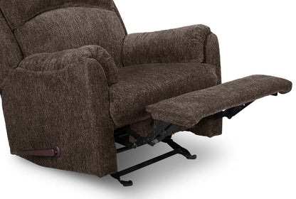 Fabriqué au Canada Fauteuil inclinable coulissant en tissu chenille Baron 32 - Brun | Fauteuil coulissant inclinable Baron de 32 po fabriqué au Canada en tissu de chenille - brun