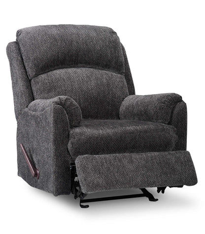 Fabriqué au Canada Fauteuil inclinable coulissant en tissu chenille Baron 32 - Gris | Fauteuil coulissant inclinable Baron de 32 po fabriqué au Canada en tissu de chenille - gris
