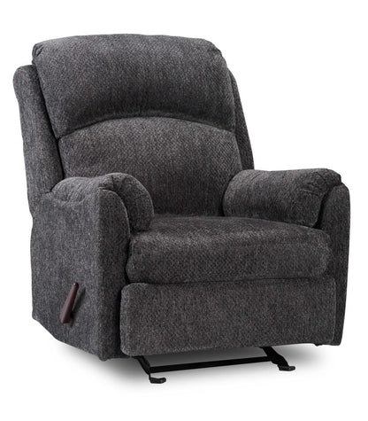 Fabriqué au Canada Fauteuil inclinable coulissant en tissu chenille Baron 32 - Gris | Fauteuil coulissant inclinable Baron de 32 po fabriqué au Canada en tissu de chenille - gris