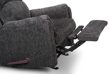 Fabriqué au Canada Fauteuil inclinable coulissant en tissu chenille Baron 32 - Gris | Fauteuil coulissant inclinable Baron de 32 po fabriqué au Canada en tissu de chenille - gris