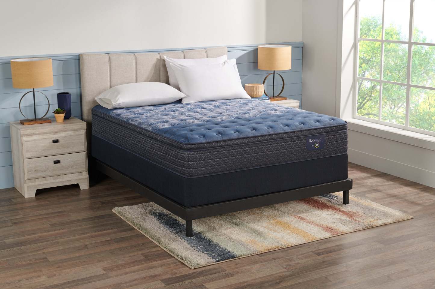 Serta Back Logic 1.1 Eurotop Medium Full Mattress Set|Ensemble matelas semi-ferme à Euro-plateau Back Logic 1.1 de Serta pour lit double