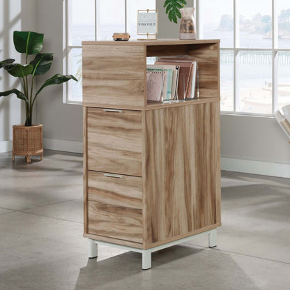 Bergen Circle 15.75 Commercial Grade File Towwr with 2-Drawers & Cubby - Natural Wood | Tour de classement Bergen Circle de 15,75 po de qualité commerciale avec 2 tiroirs et compartiment - bois naturel