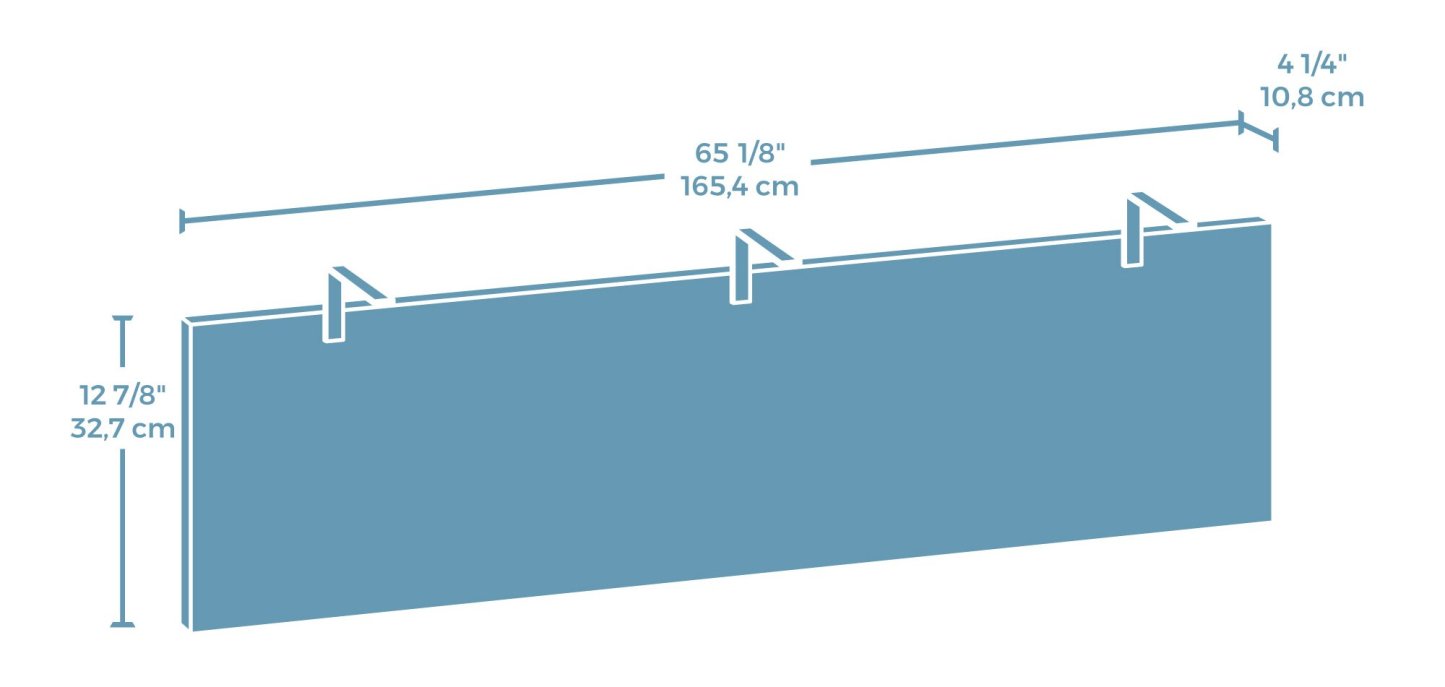 Bergen Circle Commercial Grade 72 Office Desk Modesty Panel|Panneau de fond pour bureau de calibre commercial Bergen Circle 72 po