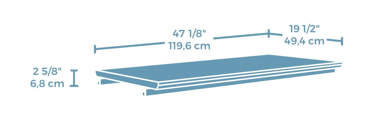 Bergen Circle Commercial Grade Office Desk Bridge|Pont pour bureau de calibre commercial Bergen Circle