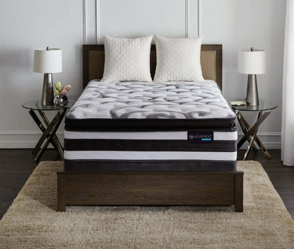 Serta iComfort® Hybrid Manolo Medium Super Pillow-Top Full Mattress Set|Ensemble semi-ferme à plateau-coussin épais Manolo iComfort Hybride de Serta pour lit double