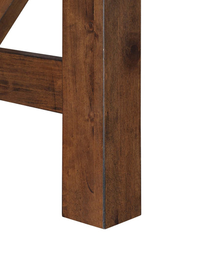 Table de salle à manger Boden de 78 po (L) avec base à tréteaux - brune