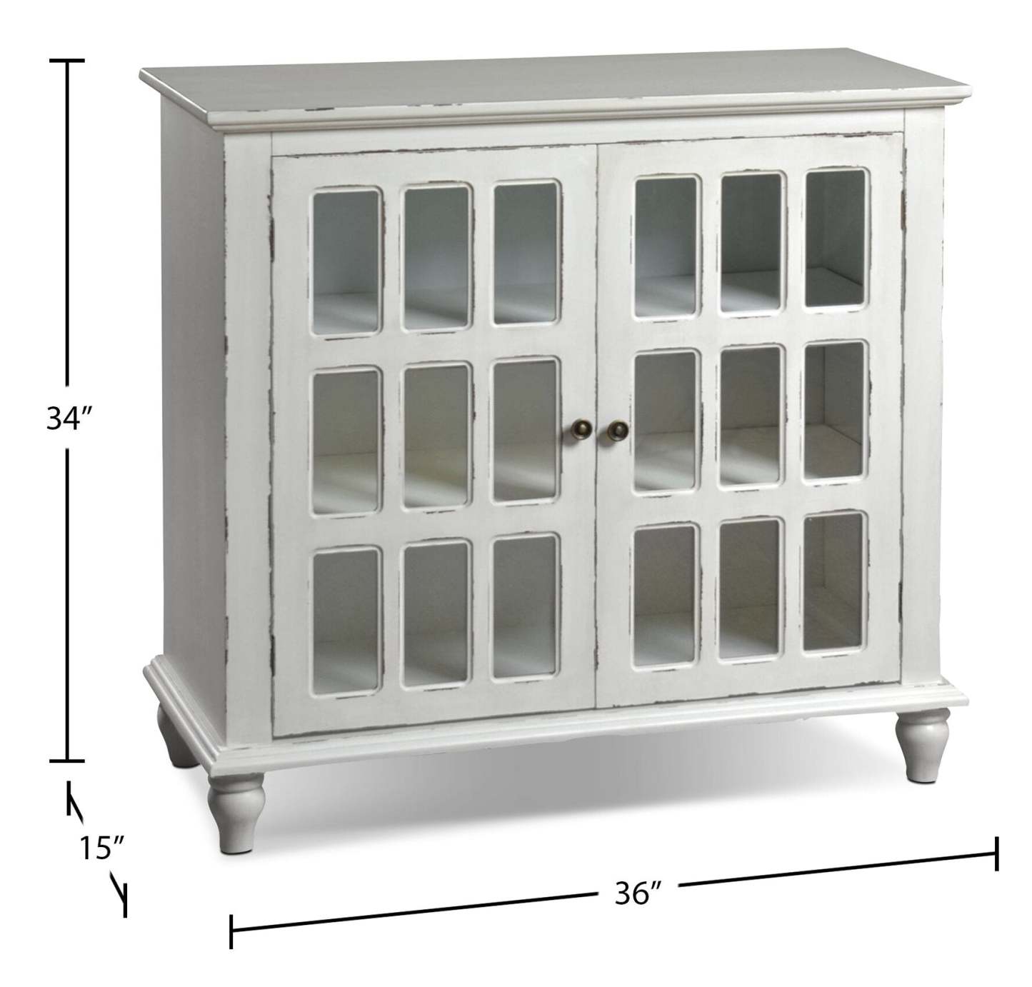 Bray 36 Accent Cabinet - Ivoire Antique|Armoire décorative Bray de 36 po - ivoire antique