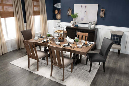 Chaise de salle à manger Bree avec tissu en cuir végétalien - Gris | Chaise de salle à manger Bree en tissu de cuir végétalien - grise