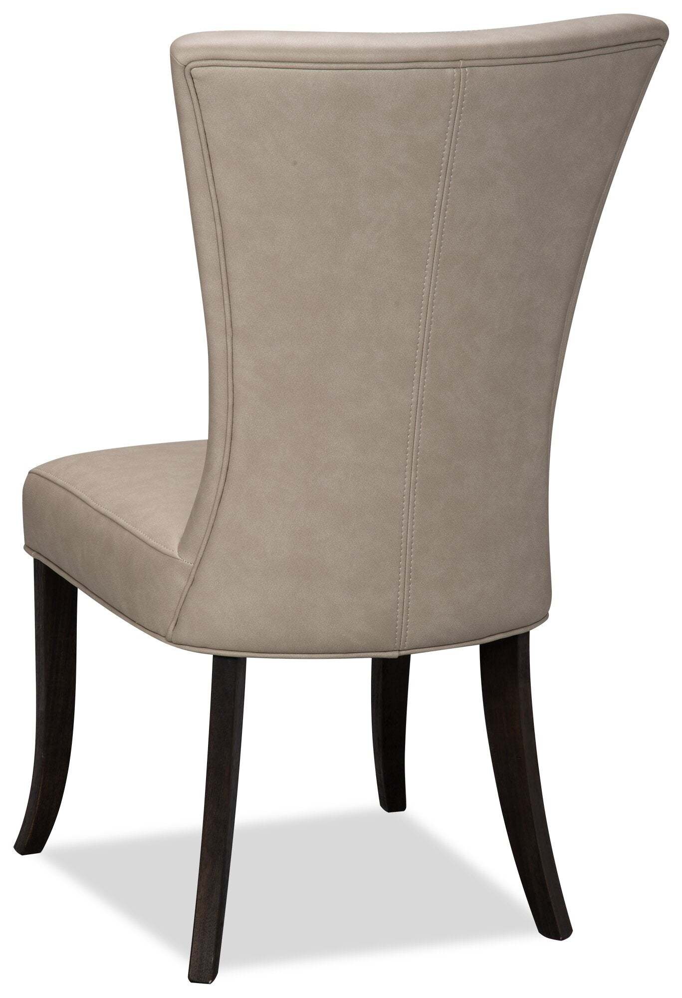 Chaise de salle à manger Bree avec tissu en cuir végétalien - Taupe | Chaise de salle à manger Bree en tissu de cuir végétalien - taupe