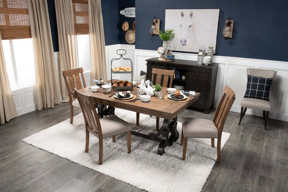 Chaise de salle à manger Bree avec tissu en cuir végétalien - Taupe | Chaise de salle à manger Bree en tissu de cuir végétalien - taupe