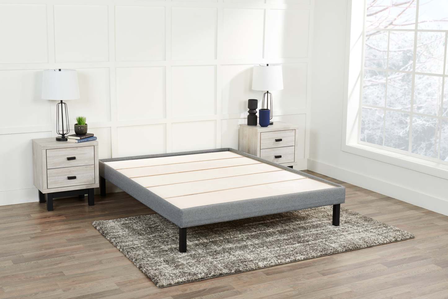 Breeze Twin XL Platform Base - Medium Grey|Base plateforme Breeze pour lit simple très long - gris moyen