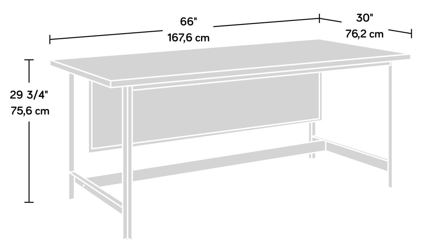 Bureau de type table Briarbrook de 65,98 po de qualité commerciale - brun