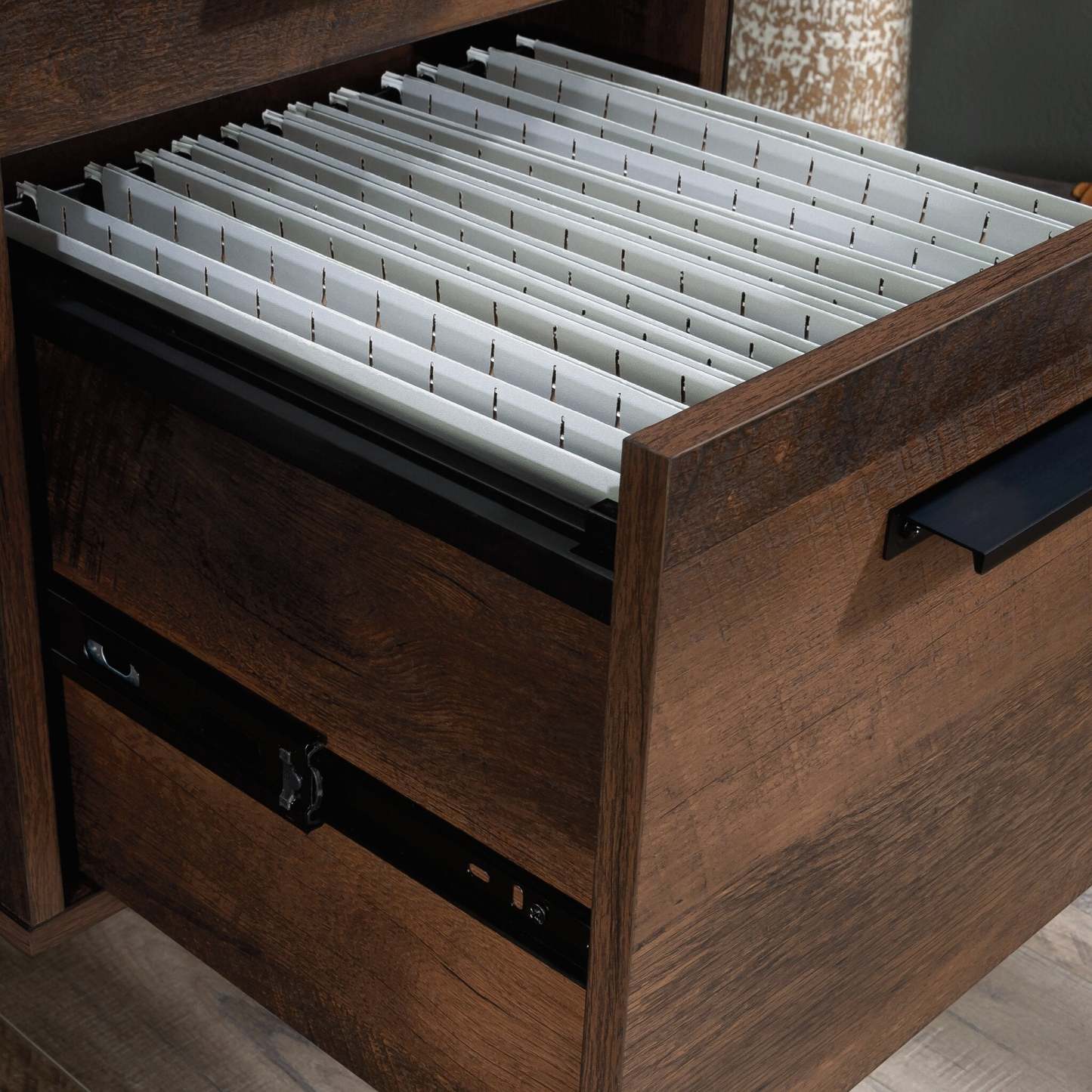 Bureau d’ordinateur Briarbrook de 60 po de qualité commerciale à 5 tiroirs - brun