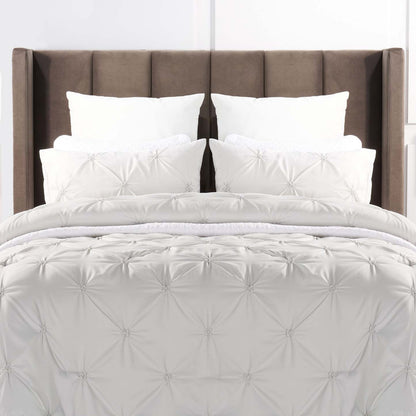 Brianna Light Grey 3-piece Full/Queen Comforter Set|Ensemble d'édredon Brianna 3 pièces gris clair pour lit double ou grand lit|BRILG3FQ