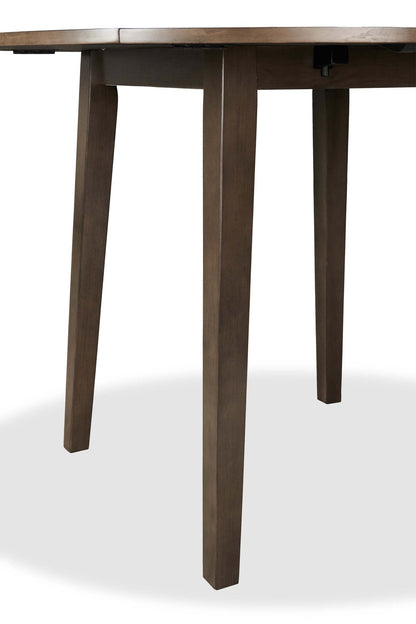 Ensemble de salle à manger Bryn 3 pièces avec 42 tables rondes à abattant et 2 chaises, tissu - Gris foncé | Ensemble de salle à manger Bryn 3 pièces avec table ronde de 42 po à abattant et 2 chaises en tissu - gris foncé