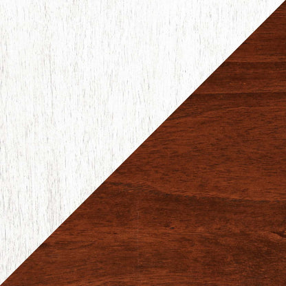 Ensemble de salle à manger Bryn 3 pièces avec 42 tables à abattant et 2 chaises, tissu – bicolore blanc et marron | Ensemble de salle à manger Bryn 3 pièces avec table de 42 po à abattant et 2 chaises - deux teintes, blanc et brun