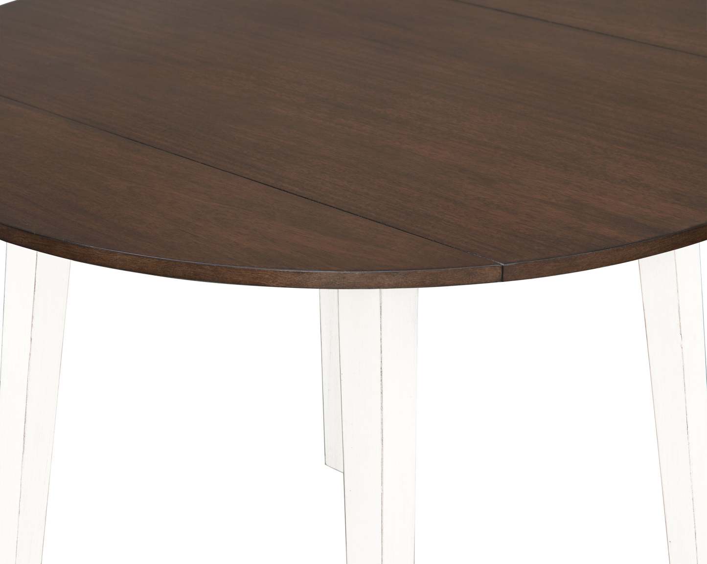 Bryn Drop-Leaf Dining Table, 42 Round - Two-Tone White & Brown | Table de salle à manger ronde Bryn de 42 po avec abattant - deux teintes, blanc et brun