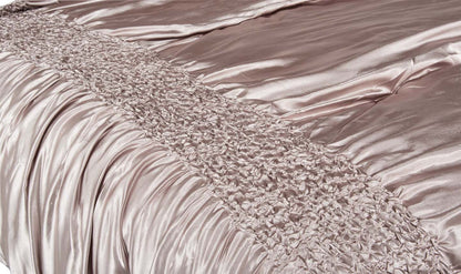 Ensemble d'édredon Beatrice 7 pièces pour très grand lit - Taupe | Ensemble d'édredon Beatrice 7 pièces pour très grand lit - Taupe| BTRCE7KG