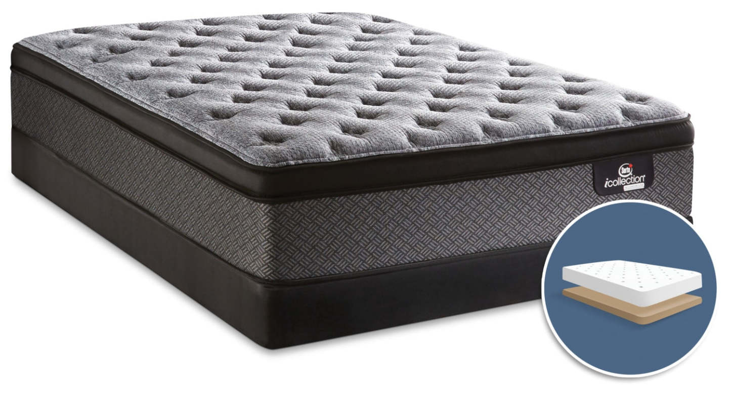 Serta® iCollection® Farina Medium Euro-Top Low-Profile Full Mattress Set|Ensemble de matelas semi-ferme Euro-Top à profil bas Farina iCollection Serta pour lit double
