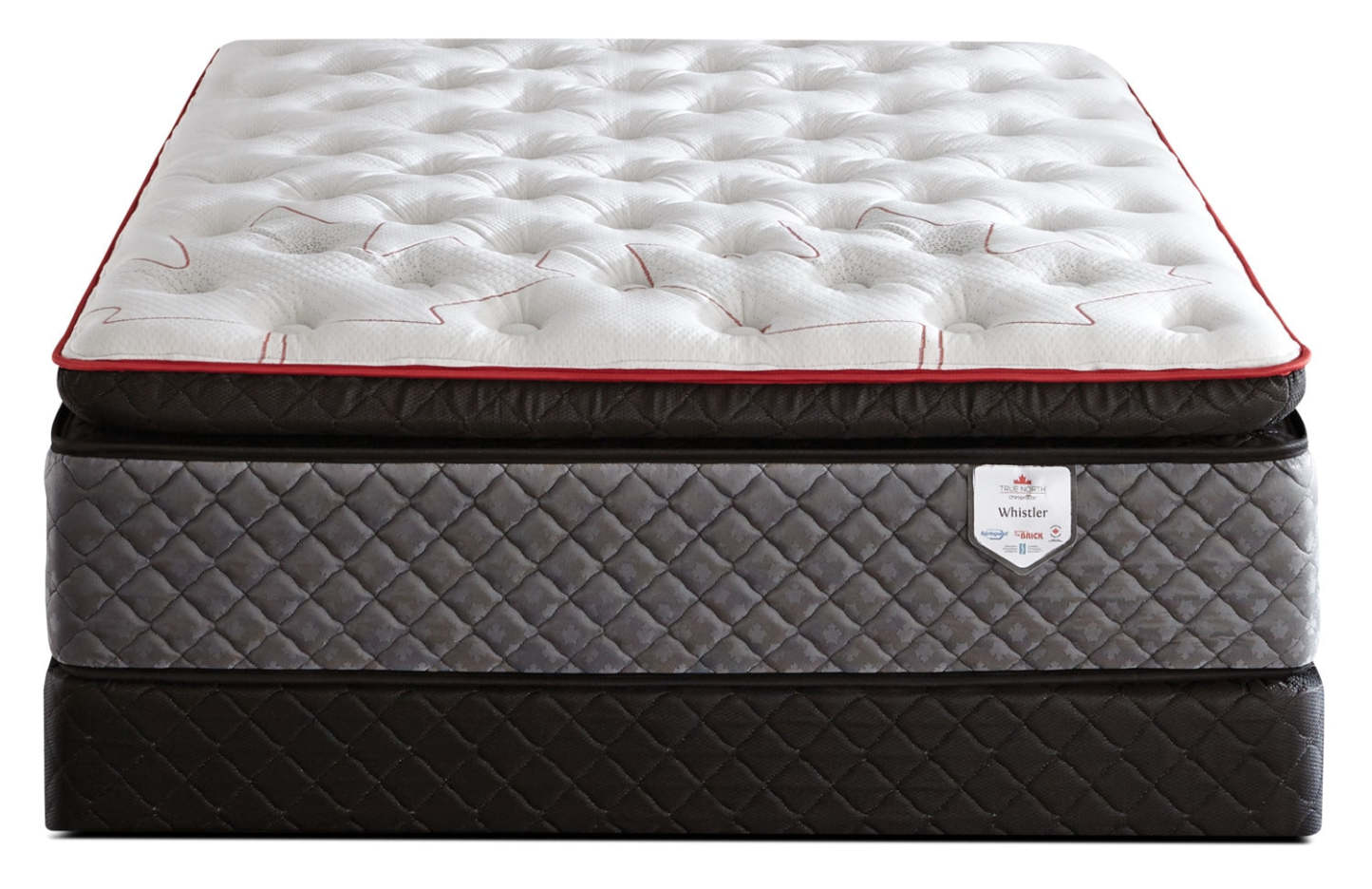 Ensemble matelas à Euro-plateau True North Whistler Chiropractic de Springwall pour lit double