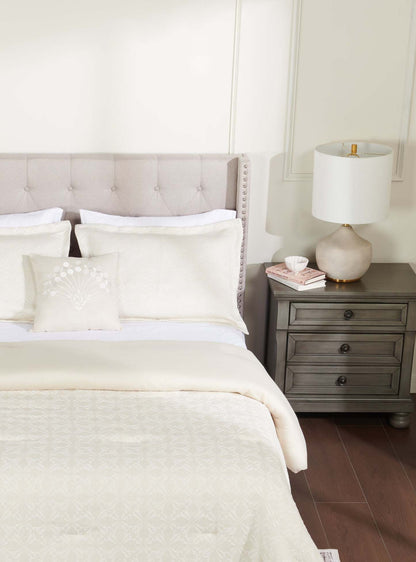 Ensemble d'édredon Argentine 4 pièces pour lit double/grand lit - Blanc | Ensemble d'édredon Argentine 4 pièces pour lit double ou grand lit - blanc