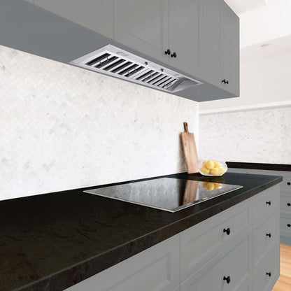 Hotte de cuisine à conduit Ancona Pro 34 encastrable en acier inoxydable - AN-1330 | Insertion de hotte de cuisinière à conduit Ancona Pro de 34 po en acier inoxydable - AN-1330 | D77GJAN9