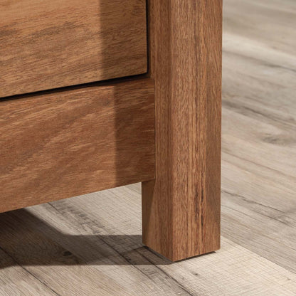 Bureau d’ordinateur Cannery Bridge de qualité commerciale à 3 tiroirs avec armoire - brun