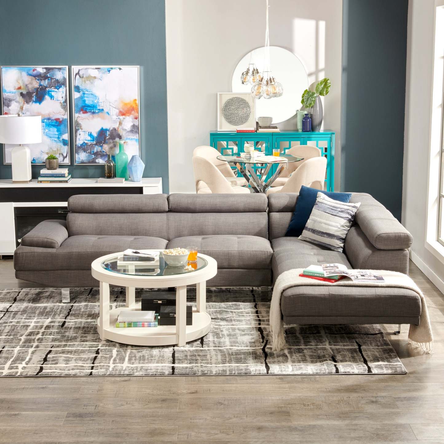 Tapis Caspian - 6'7 x 9'6|Tapis Caspian - 6 pi 7 po x 9 pi 6 po|CASPIAN8