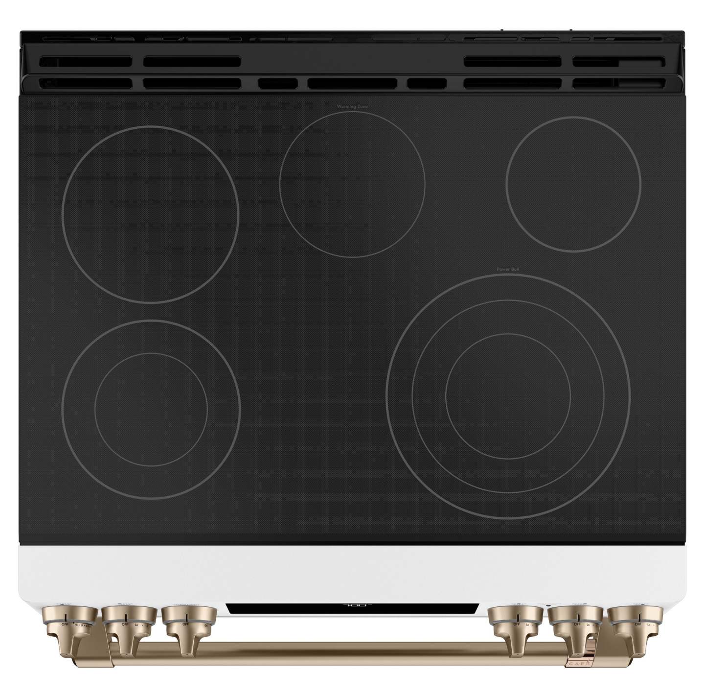 Cuisinière intelligente électrique Café de 5,7 pi³ avec convection européenne véritable et grilles auto-nettoyantes - Mat blanc… | Cafe 5.7 Cu. Ft. Smart Electric Range with True European Convection and Self Clean Racks - Matte Whi…