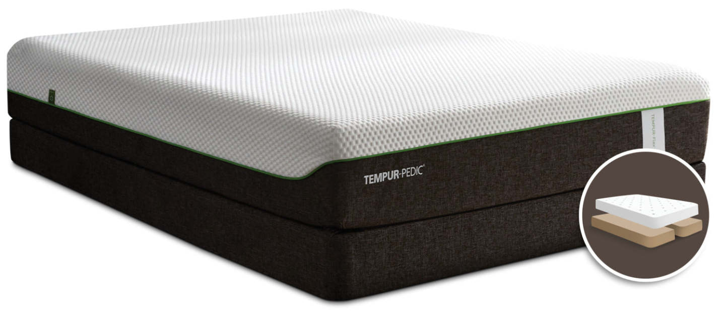 TEMPUR-Flex® Recover Tight-Top Split Queen Set|Ensemble matelas à plateau régulier divisé Recover TEMPUR-Flex pour grand lit