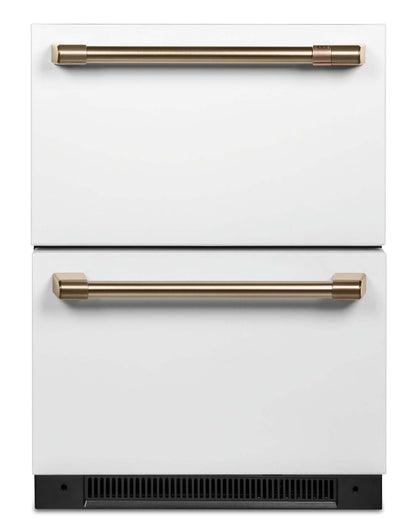 Café 24 Réfrigérateur à 2 tiroirs de 5,7 pi³ - blanc mat - CDE06RP4NW2 | Réfrigérateur Café de 5,7 pi³ et de 24 po à 2 tiroirs - blanc mat - CDE06RP4NW2