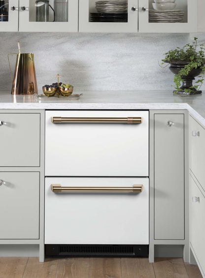 Café 24 Réfrigérateur à 2 tiroirs de 5,7 pi³ - blanc mat - CDE06RP4NW2 | Réfrigérateur Café de 5,7 pi³ et de 24 po à 2 tiroirs - blanc mat - CDE06RP4NW2