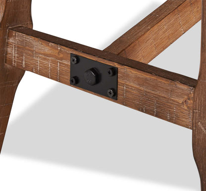 Table de salle à manger Cèdre en bois de pin, base à tréteaux, 72,07 po - Brune | Table de salle à manger en cèdre, bois de pin, base à tréteaux, 72,07 W - Marron