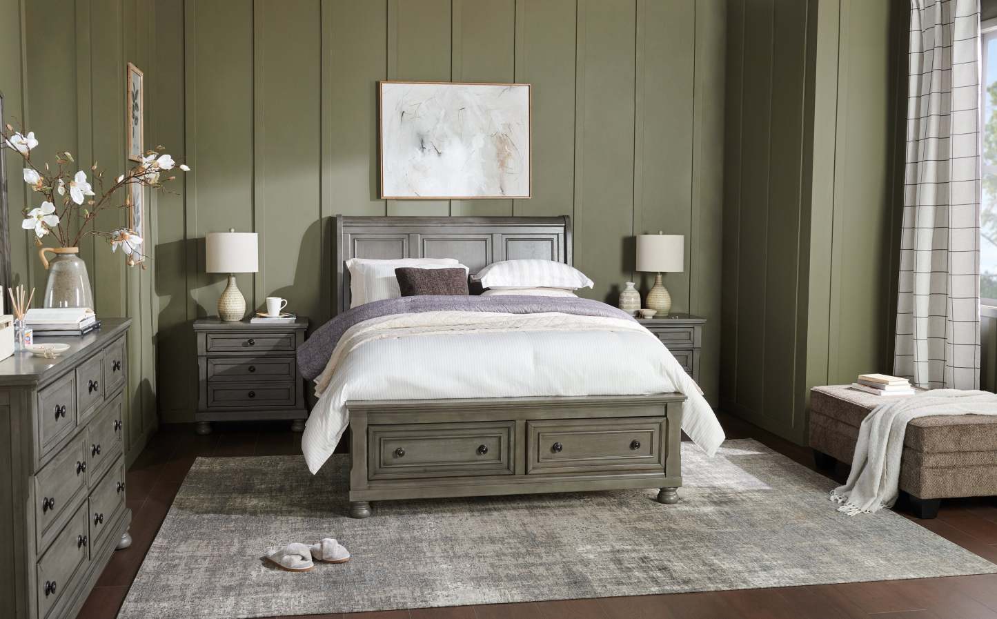 Fabriqué au Canada Febe 26 Pouf de rangement en tissu chenille avec pieds en bois - Marron | Pouf de rangement Febe de 26 po fabriqué au Canada en tissu de chenille avec pattes en bois - brun