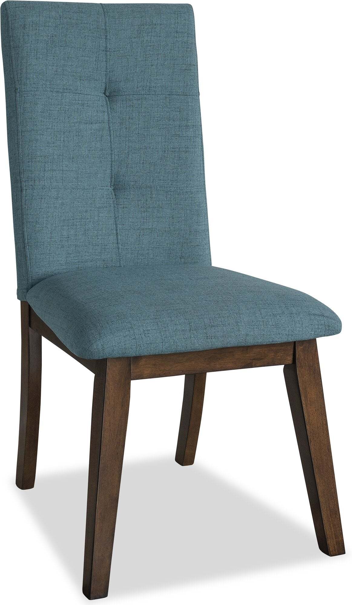 Chaise de salle à manger Chelsea avec tissu d'apparence lin - Bleu aqua | Chaise de salle à manger Chelsea en tissu d'apparence lin - bleu turquoise