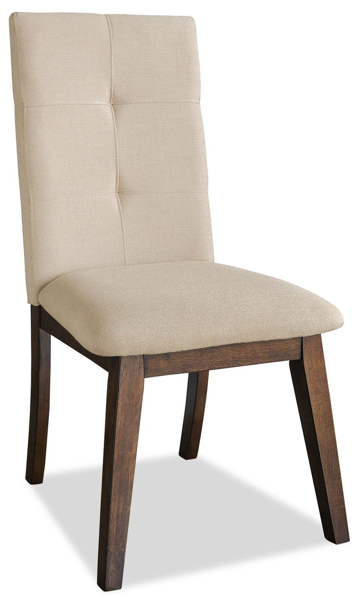 Chaise de salle à manger Chelsea avec tissu d'apparence lin - Taupe | Chaise de salle à manger Chelsea en tissu d'apparence lin - taupe