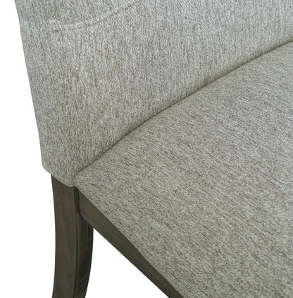 Chaise de salle à manger Chelsea avec tissu d'apparence lin - Gris | Chaise de salle à manger Chelsea en tissu d'apparence lin - grise