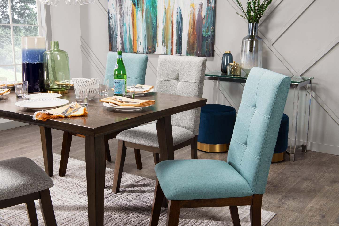 Table de salle à manger Chelsea, 60 W - Gris/Marron | Table de salle à manger Chelsea de 60 po (L) - gris-brun