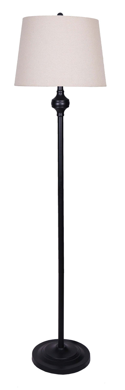 Ensemble 3 pièces Ciara Traditional Matte Black, lampadaire et deux lampes de table|Ensemble 3 lampes Ciara traditionnelles noir mat, 2 lampes de table et 1 lampe à pied