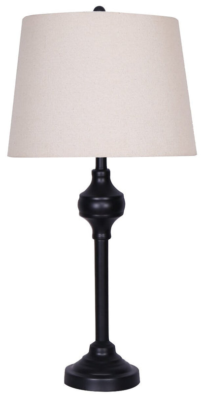 Ensemble 3 pièces Ciara Traditional Matte Black, lampadaire et deux lampes de table|Ensemble 3 lampes Ciara traditionnelles noir mat, 2 lampes de table et 1 lampe à pied