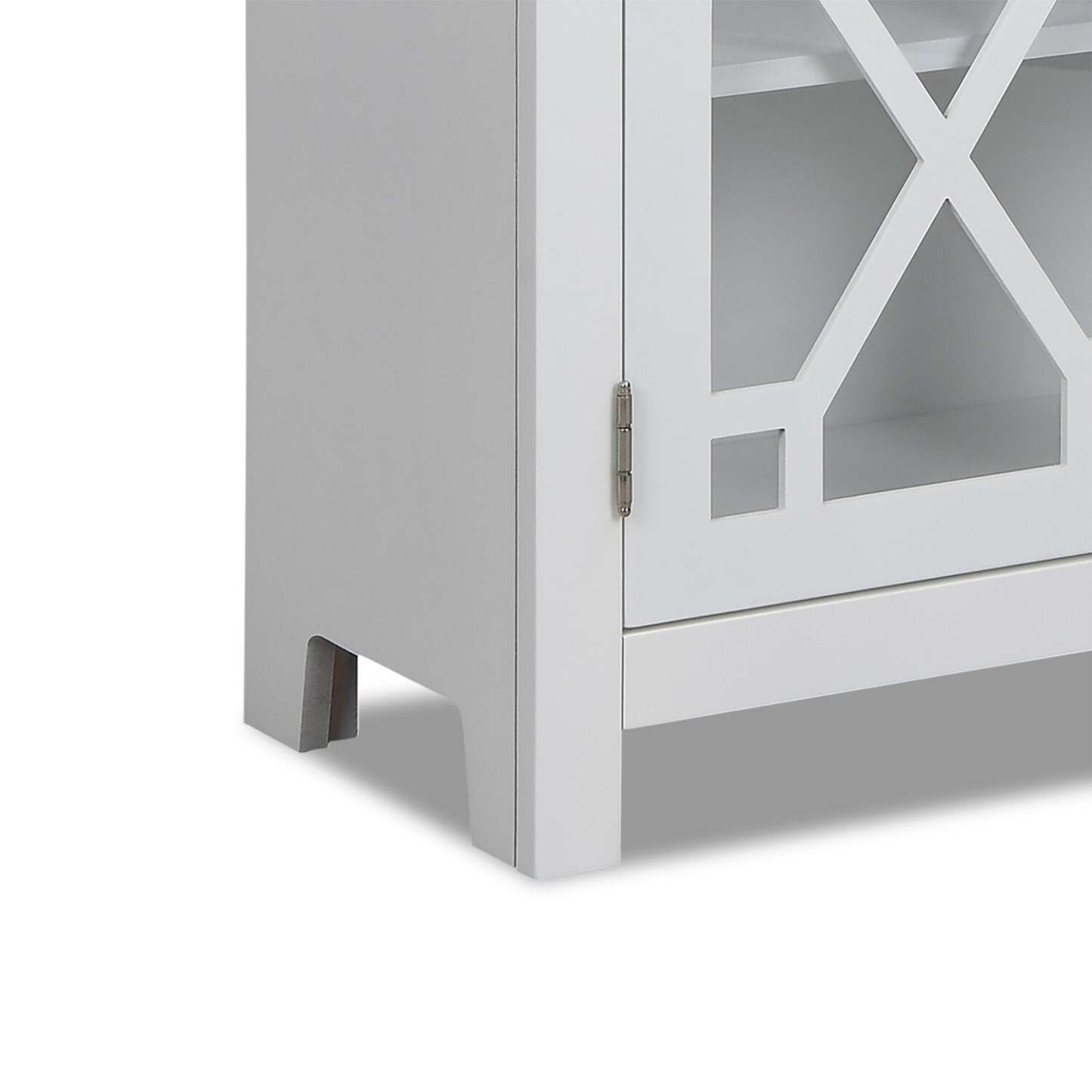Armoire décorative Clary 31.5 avec portes en verre - Blanc|Armoire décorative Clary de 31,5 po avec portes en verre - blanche