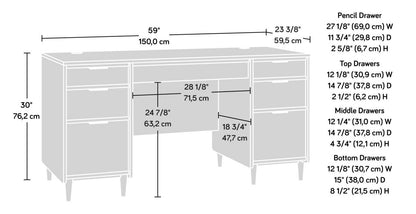 Clifford Place 59.06 Bureau de direction de qualité commerciale - érable naturel