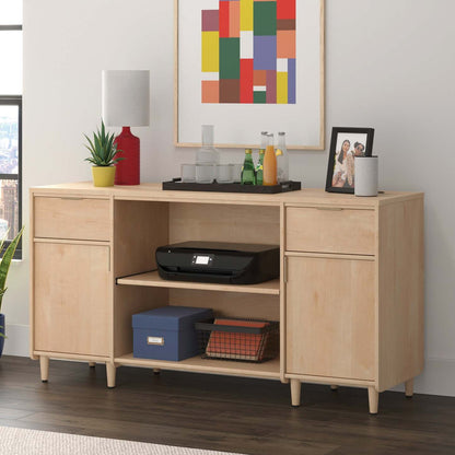Clifford Place 59.06 Commercial Grade Credenza - Natural Maple|Bahut Clifford Place de 59,06 po de qualité commerciale - érable naturel