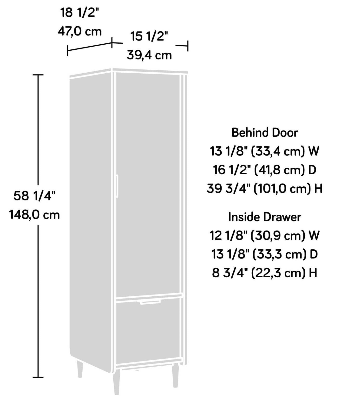 Clifford Place 15.51 Commercial Grade Storage Cabinet - Natural Maple|Armoire de rangement Clifford Place de 15,51 po de qualité commerciale - érable naturel