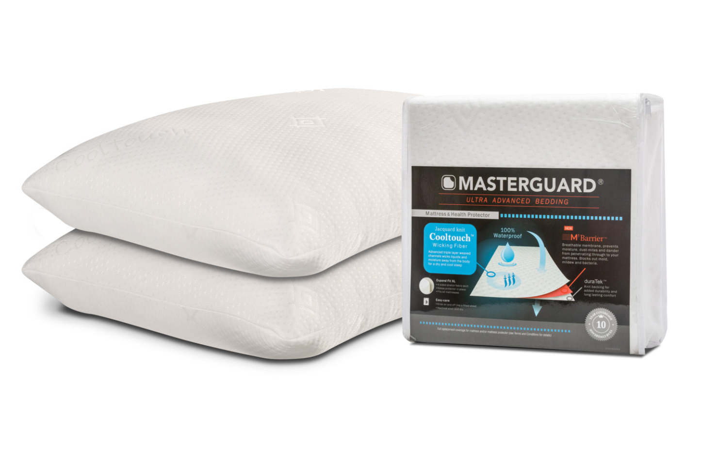 Masterguard® Cooltouch™ Protège-matelas pour très grand lit avec 2 oreillers Queen|Protège-matelas MasterguardMD CooltouchMC pour très grand lit et 2 oreillers|CLTCKPKG