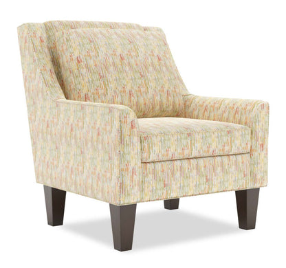 Fauteuil d'appoint club Sofa Lab personnalisable en tissu 29 po avec pattes en bois - Jardin multicolore | Fabriqué au Canada Sofa Lab Fauteuil d'appoint personnalisable en tissu Club 29 avec pieds en bois - Jardin multicolore | CLUB1141