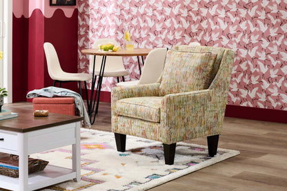 Fauteuil d'appoint club Sofa Lab personnalisable en tissu 29 po avec pattes en bois - Jardin multicolore | Fabriqué au Canada Sofa Lab Fauteuil d'appoint personnalisable en tissu Club 29 avec pieds en bois - Jardin multicolore | CLUB1141