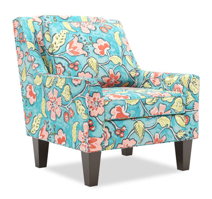 Fauteuil d'appoint club Sofa Lab personnalisable en tissu 29 po avec pattes en bois - Malibu multicolore | Fabriqué au Canada Sofa Lab Fauteuil d'appoint personnalisable en tissu Club 29 avec pieds en bois - Malibu multicolore | CLUB1144
