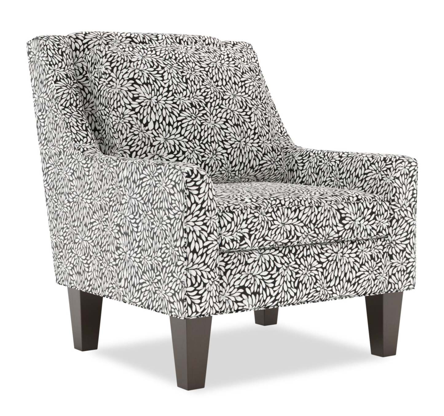 Fauteuil d'appoint club Sofa Lab personnalisable en tissu 29 po avec pattes en bois - Onyx multicolore | Fabriqué au Canada Sofa Lab Fauteuil d'appoint personnalisable en tissu Club 29 avec pieds en bois - Onyx multicolore | CLUB1146