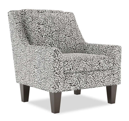 Fauteuil d'appoint club Sofa Lab personnalisable en tissu 29 po avec pattes en bois - Onyx multicolore | Fabriqué au Canada Sofa Lab Fauteuil d'appoint personnalisable en tissu Club 29 avec pieds en bois - Onyx multicolore | CLUB1146